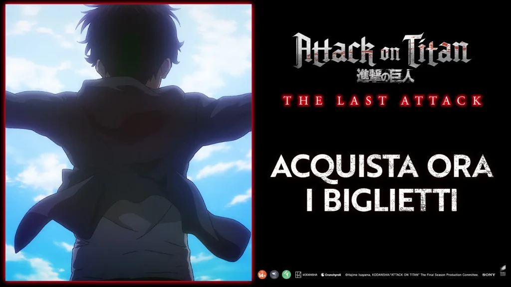 Locandina Attack on Titan: The Last Attack, prevendite biglietti aperte