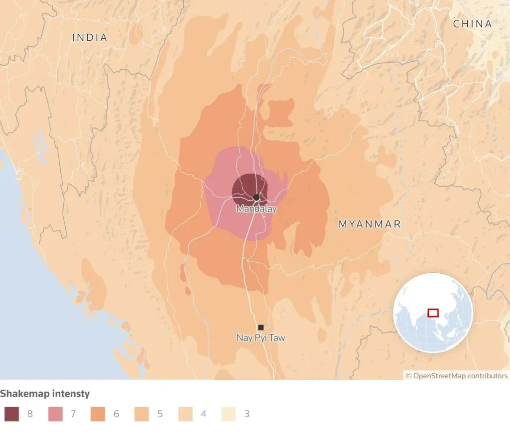 Terremoto Myanmar 28 marzo 2025