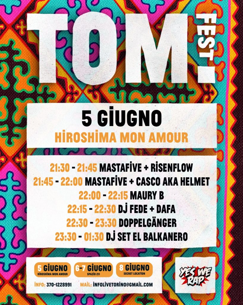 TOM FEST 2025 parte il 5 giugno con la serata Yes We Rap TOM FEST 2025 parte il 5 giugno con la serata Yes We Rap