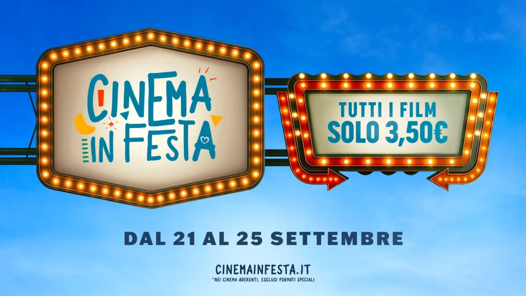 Cinema in Festa settembre 2025 biglietti 3,50 euro