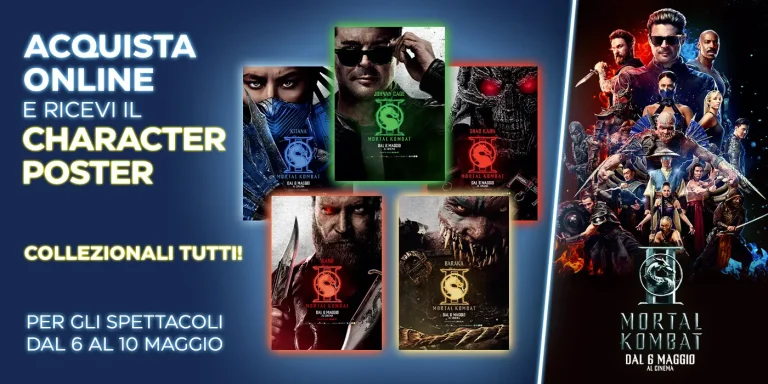 UCI Cinemas Mortal Kombat II: character poster collezionabile in omaggio con acquisto online dal 6 al 10 maggio 2026