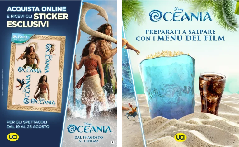 Sticker in omaggio Oceania per chi acquista online su UCI Cinemas
