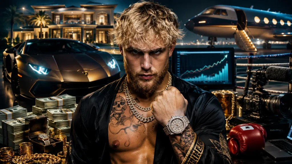 Jake Paul, pugile e imprenditore americano nato nel 1997, con un patrimonio stimato tra 100 e 200 milioni di dollari nel 2026 grazie alla boxe e a Most Valuable Promotions
