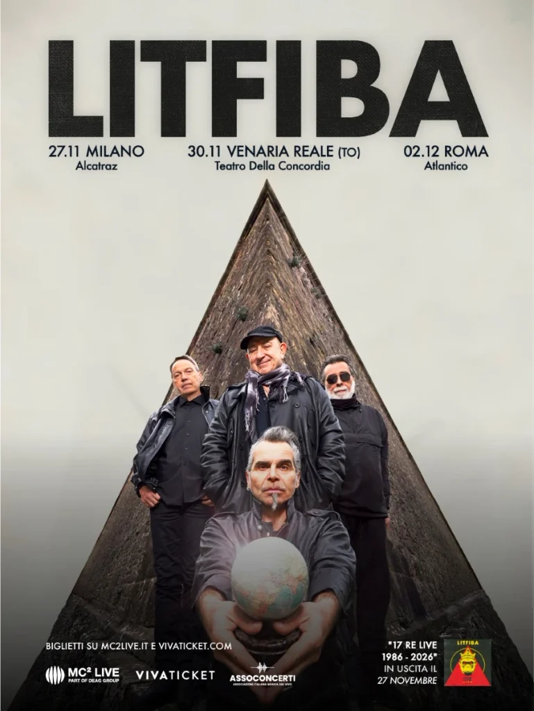 Litfiba, aggiunte tre date al tour dei 40 anni di 17 Re nel 2026