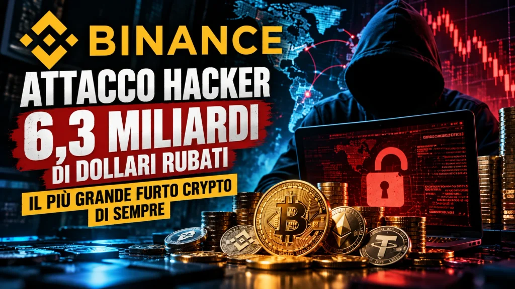 Attacco hacker a Binance: rubati 6,3 miliardi