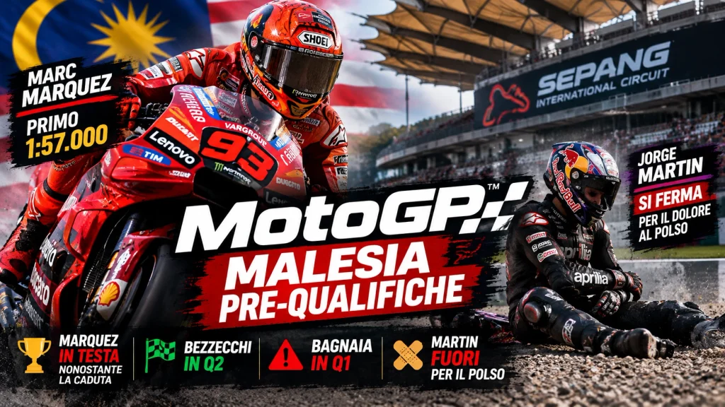 MotoGP Malesia, pre-qualifiche a Sepang: Marc Marquez primo