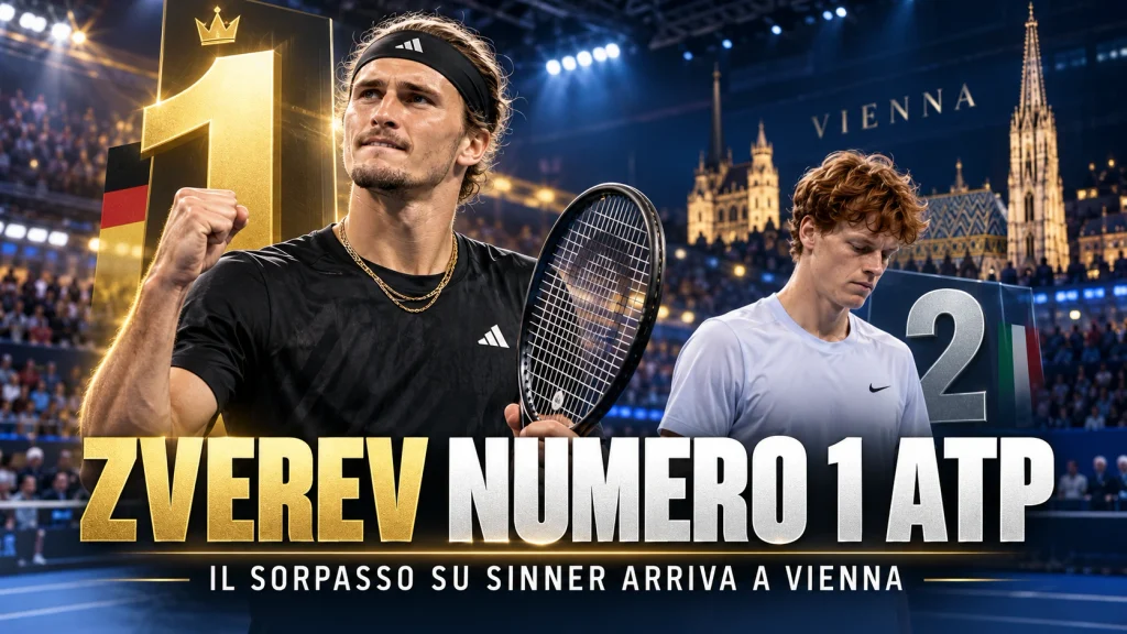 Zverev numero 1 ATP: il sorpasso su Sinner arriva a Vienna