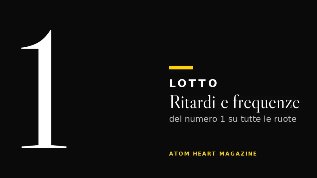 Numero 1 al Lotto: ritardi e frequenze