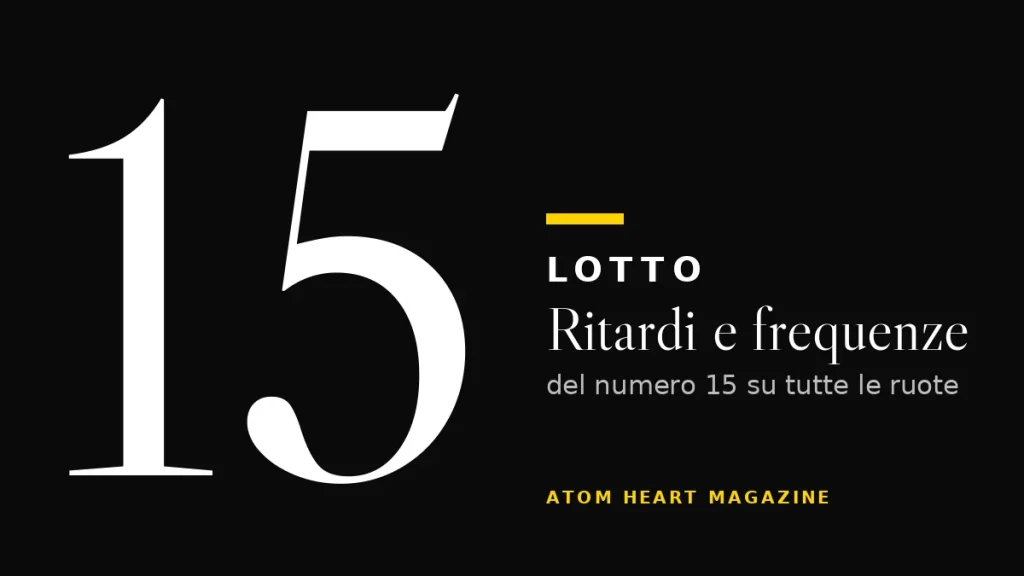 Numero 15 al Lotto: ritardi e frequenze
