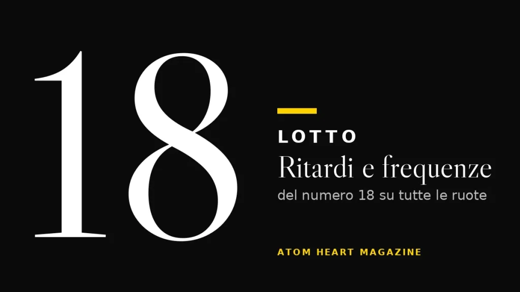 Numero 18 al Lotto: ritardi e frequenze