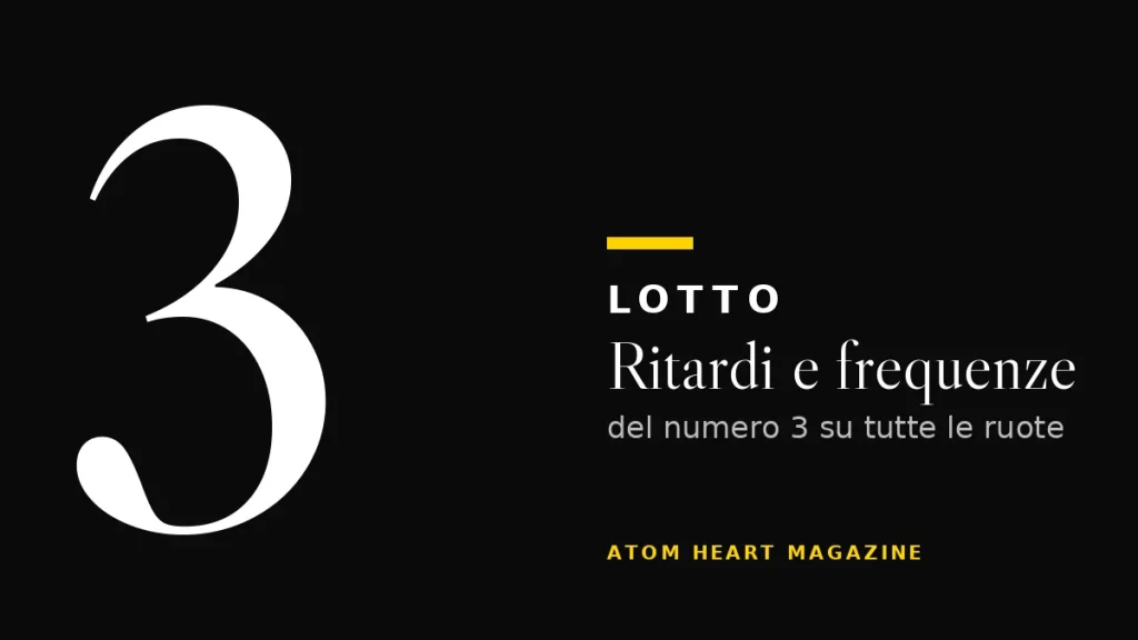 Numero 3 al Lotto: ritardi e frequenze