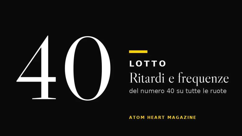 Numero 40 al Lotto: ritardi e frequenze