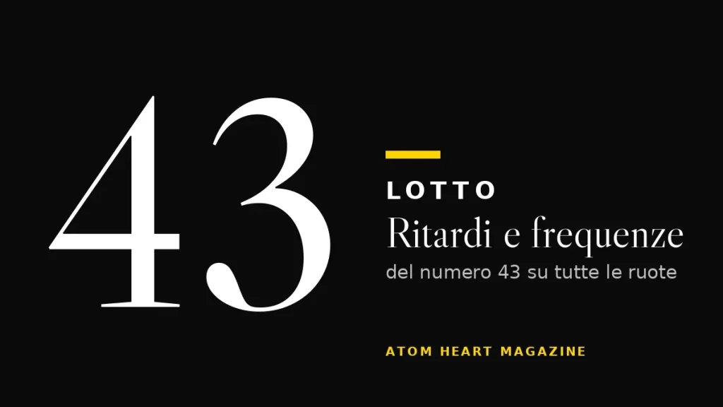 Numero 43 al Lotto: ritardi e frequenze