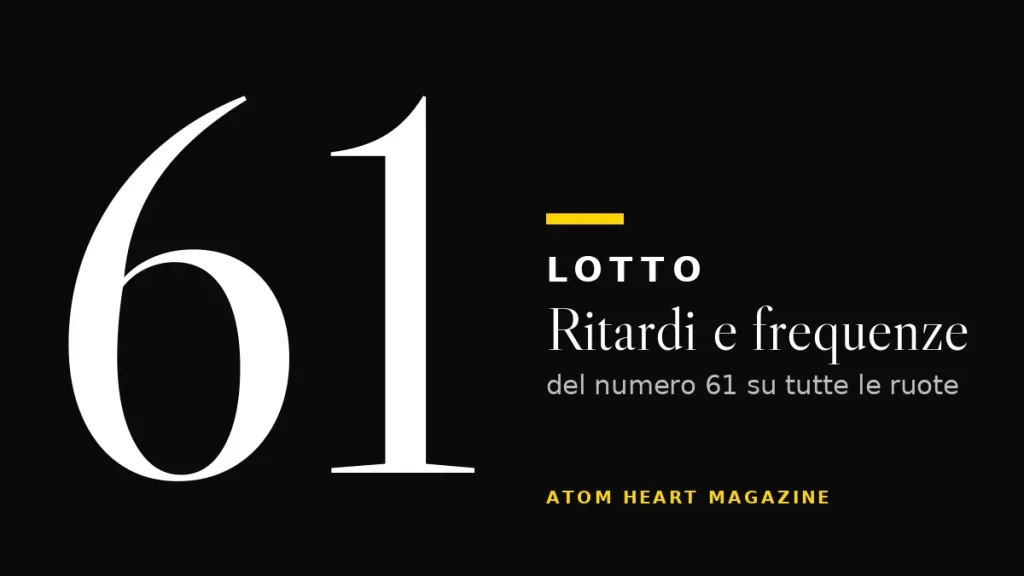 Numero 61 al Lotto: ritardi e frequenze