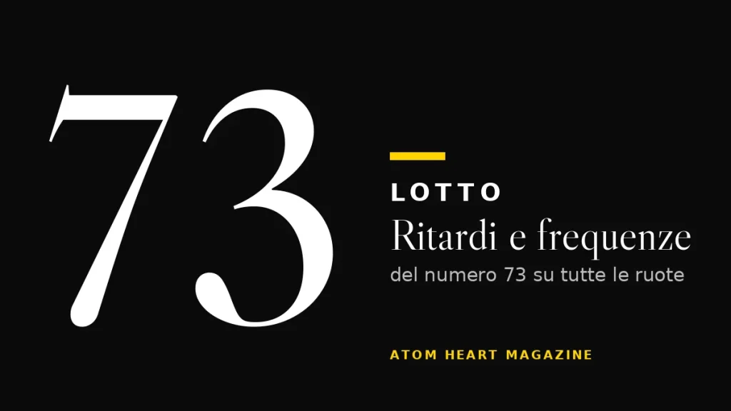 Numero 73 al Lotto: ritardi e frequenze