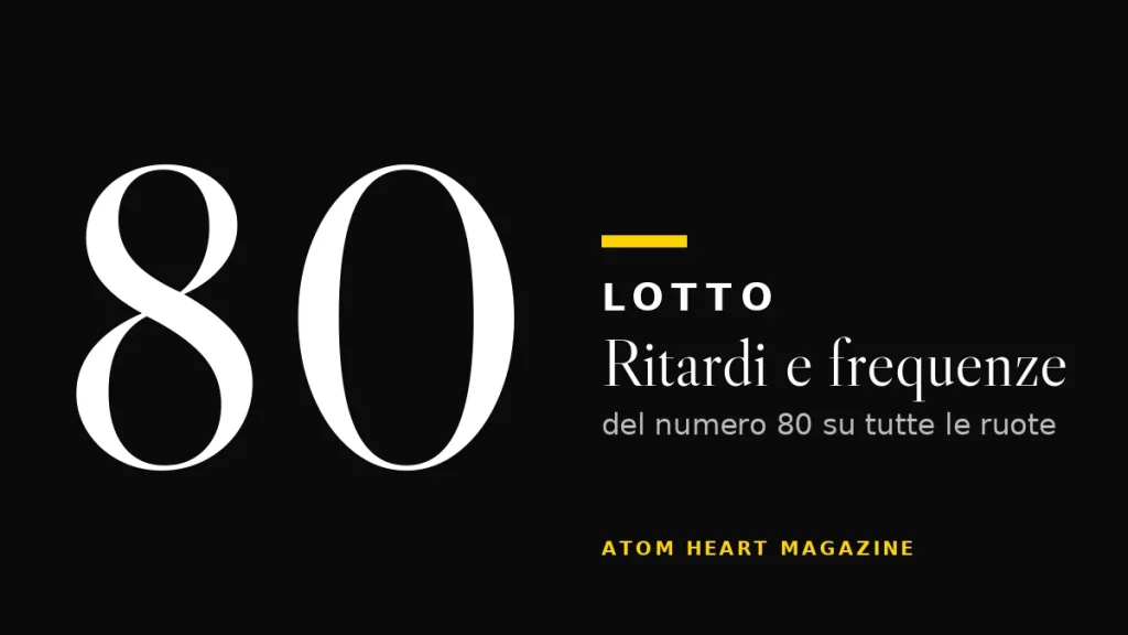 Numero 80 al Lotto: ritardi e frequenze