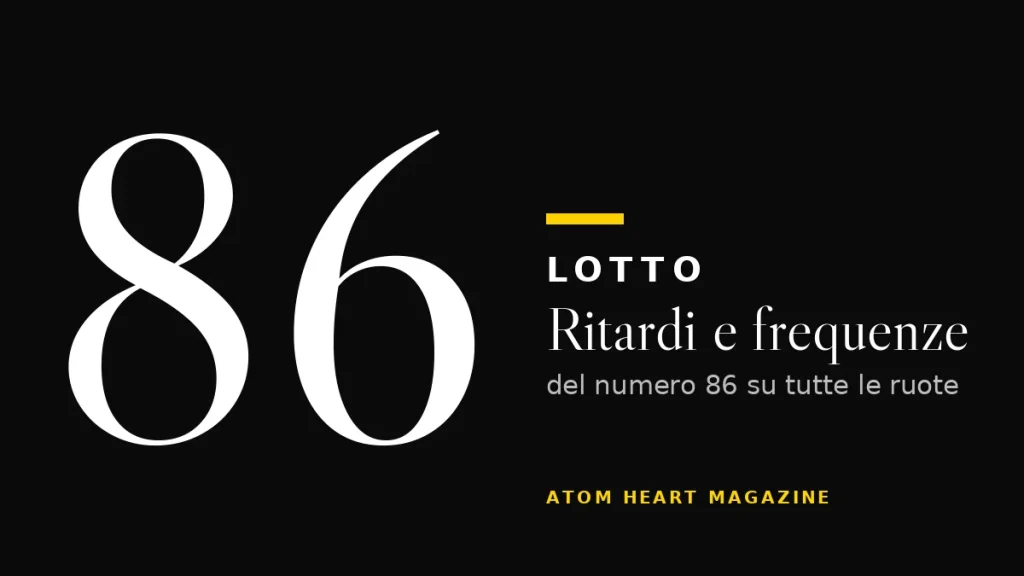 Numero 86 al Lotto: ritardi e frequenze