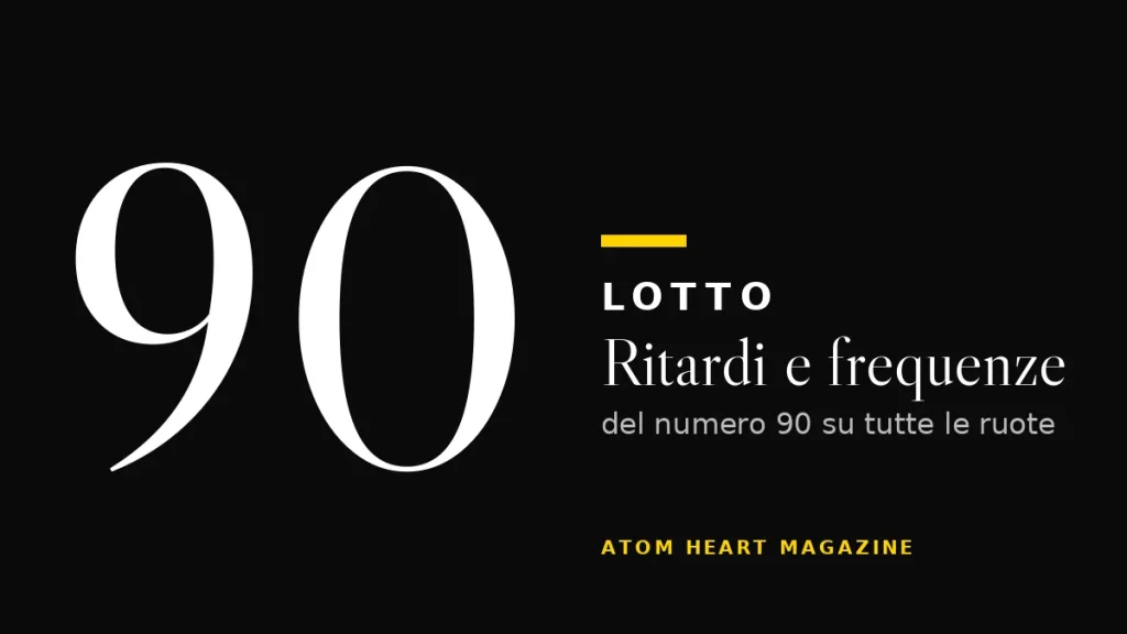 Numero 90 al Lotto: ritardi e frequenze
